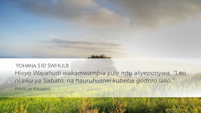 Yohana 5:10 SWHULB Bible Verse Image