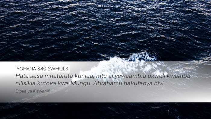 Yohana 8:40 SWHULB Bible Verse Image