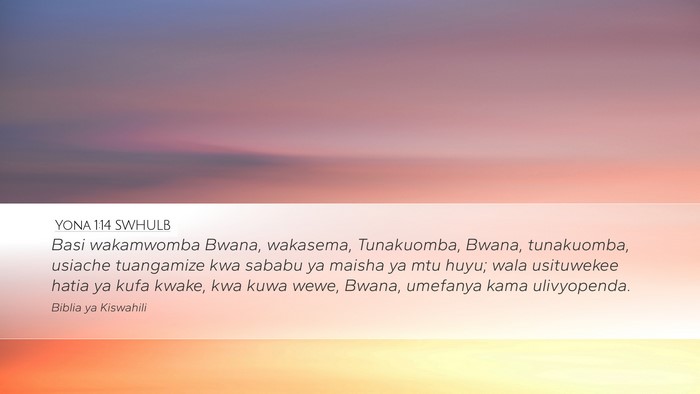 Yona 1:14 SWHULB Bible Verse Image