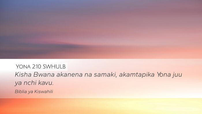 Yona 2:10 SWHULB Bible Verse Image