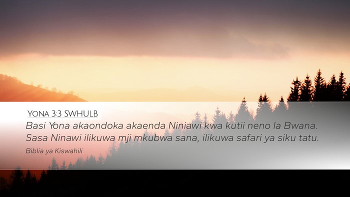 Yona 3:3 SWHULB Bible Verse Image