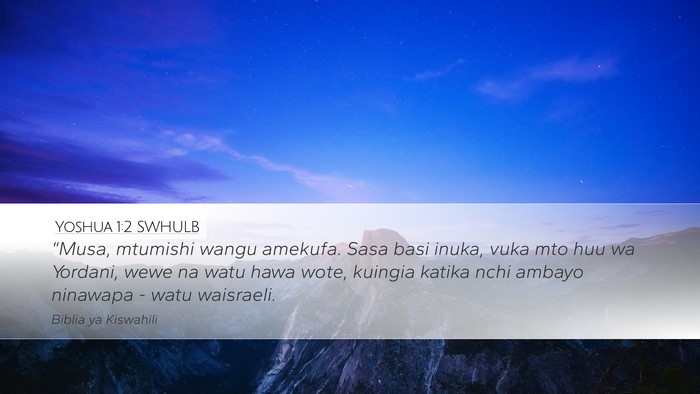 Yoshua 1:2 SWHULB Bible Verse Image