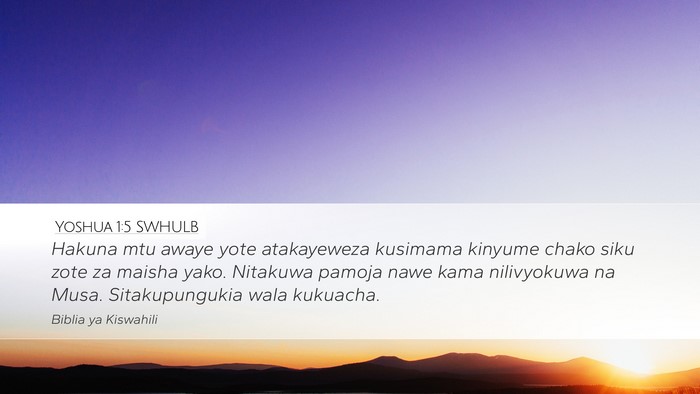 Yoshua 1:5 SWHULB Bible Verse Image