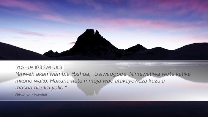 Yoshua 10:8 SWHULB Bible Verse Image