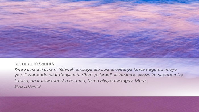Yoshua 11:20 SWHULB Bible Verse Image