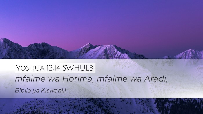 Yoshua 12:14 SWHULB Bible Verse Image