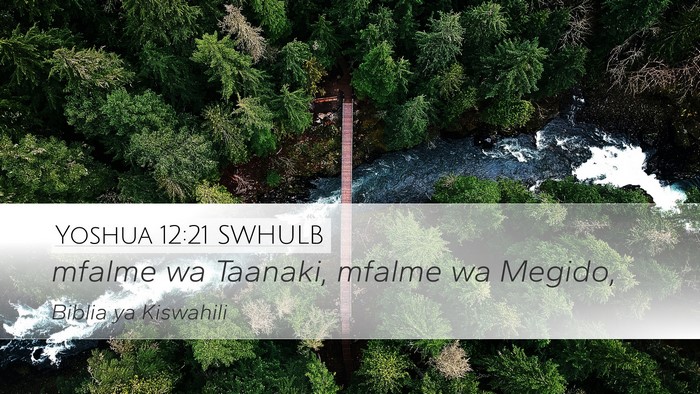 Yoshua 12:21 SWHULB Desktop Wallpaper - mfalme wa Taanaki, mfalme wa - Desktop Bible Verse Wallpaper