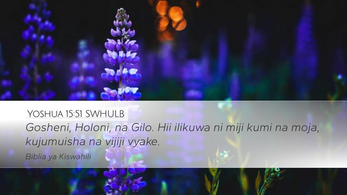 Yoshua 15:51 SWHULB Bible Verse Image