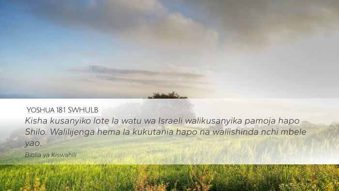 Yoshua 18:1 SWHULB Bible Verse Image