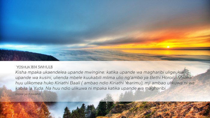 Yoshua 18:14 SWHULB Bible Verse Image