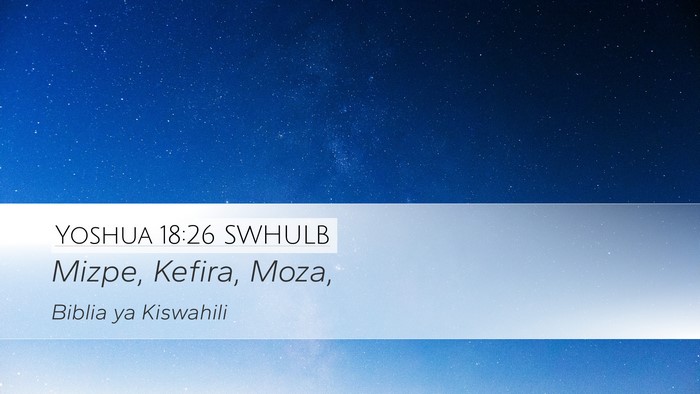 Yoshua 18:26 SWHULB Bible Verse Image