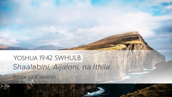 Yoshua 19:42 SWHULB Bible Verse Image