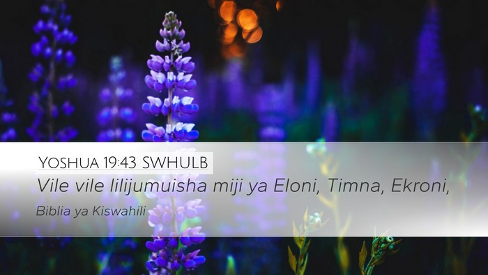 Yoshua 19:43 SWHULB Bible Verse Image