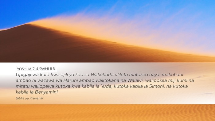 Yoshua 21:4 SWHULB Bible Verse Image