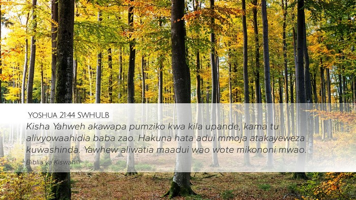 Yoshua 21:44 SWHULB Bible Verse Image