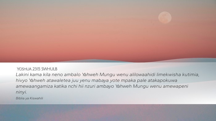 Yoshua 23:15 SWHULB Bible Verse Image