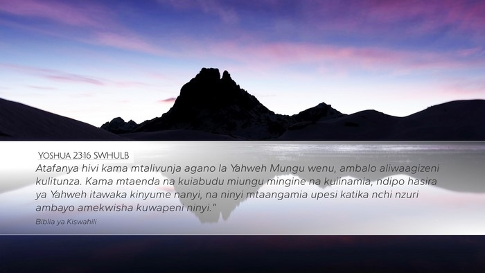 Yoshua 23:16 SWHULB Bible Verse Image