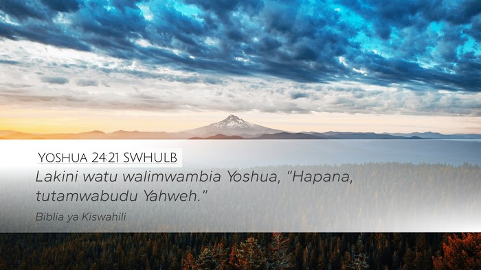 Yoshua 24:21 SWHULB Bible Verse Image