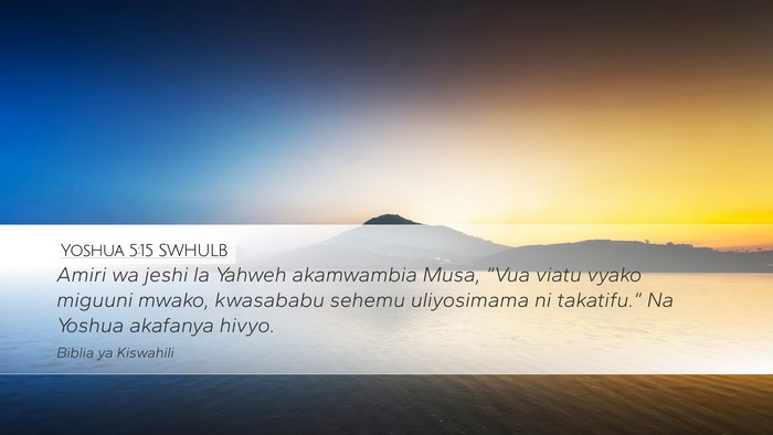 Yoshua 5:15 SWHULB Bible Verse Image