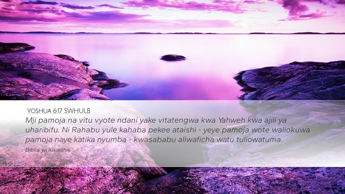 Yoshua 6:17 SWHULB Bible Verse Image