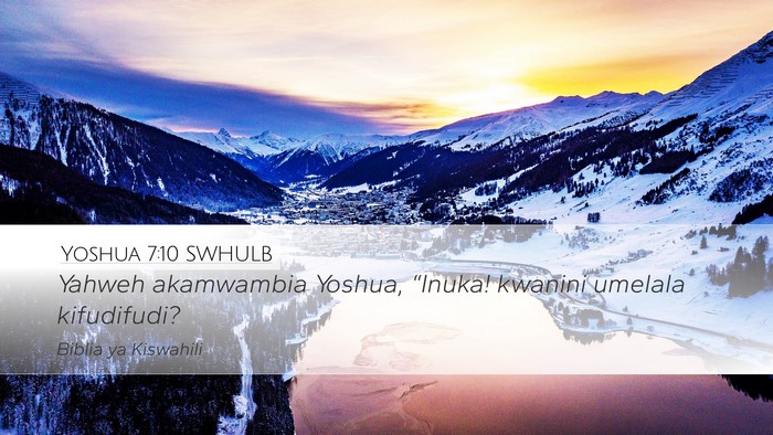Yoshua 7:10 SWHULB Bible Verse Image