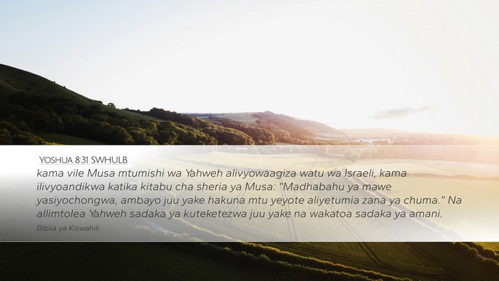 Yoshua 8:31 SWHULB Bible Verse Image