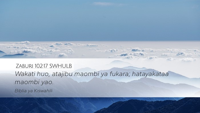 Zaburi 102:17 SWHULB Bible Verse Image