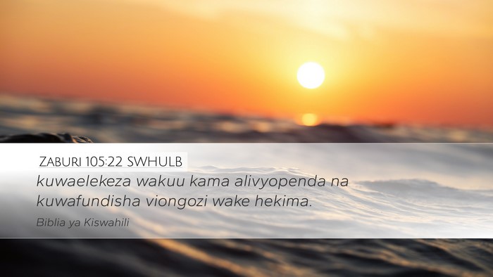 Zaburi 105:22 SWHULB Bible Verse Image