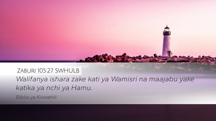 Zaburi 105:27 SWHULB Bible Verse Image
