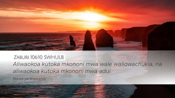 Zaburi 106:10 SWHULB Bible Verse Image