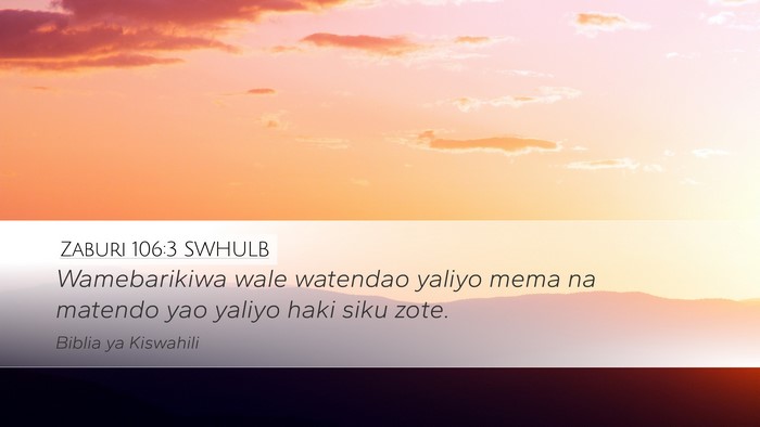 Zaburi 106:3 SWHULB Bible Verse Image