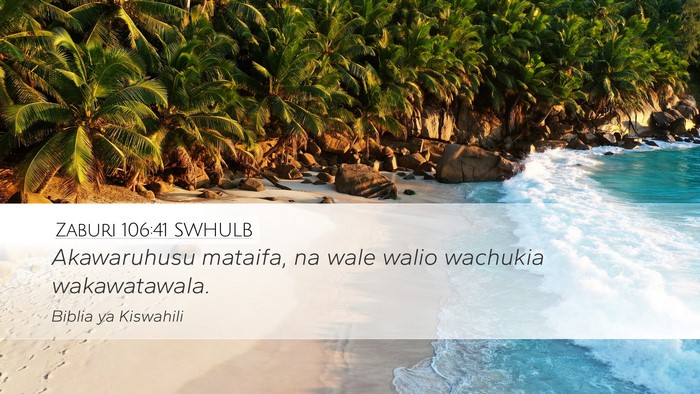 Zaburi 106:41 SWHULB Bible Verse Image