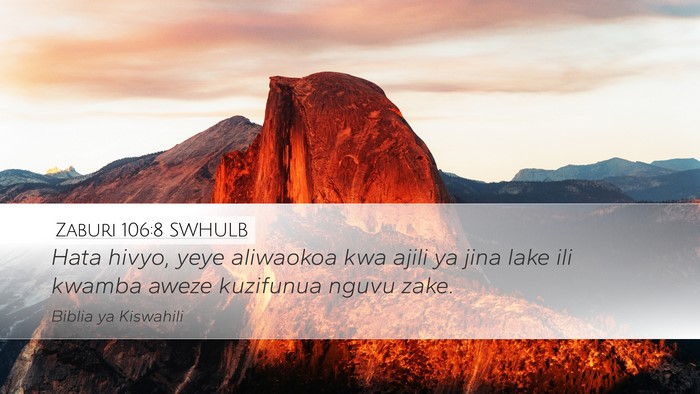 Zaburi 106:8 SWHULB Bible Verse Image