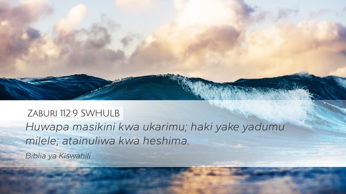 Zaburi 112:9 SWHULB Bible Verse Image