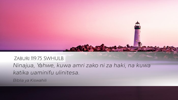Zaburi 119:75 SWHULB Bible Verse Image