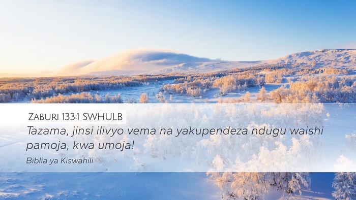 Zaburi 133:1 SWHULB Bible Verse Image