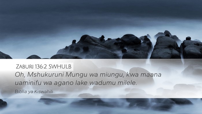 Zaburi 136:2 SWHULB Bible Verse Image