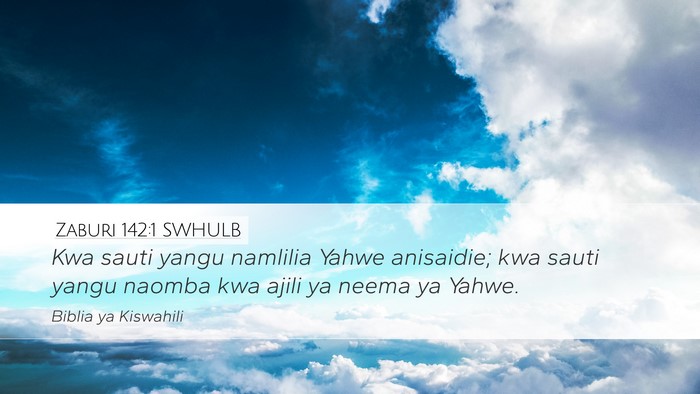 Zaburi 142:1 SWHULB Bible Verse Image