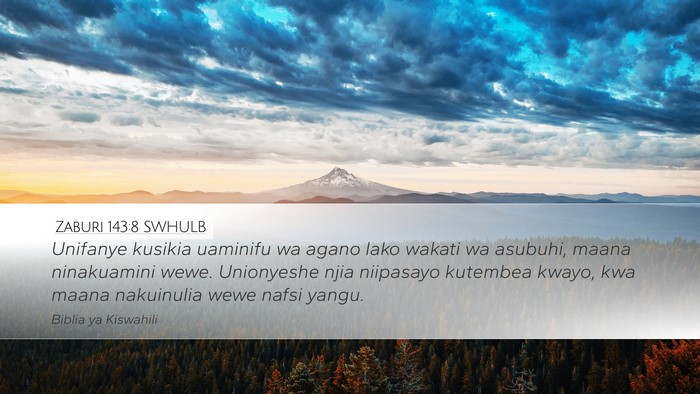 Zaburi 143:8 SWHULB Bible Verse Image