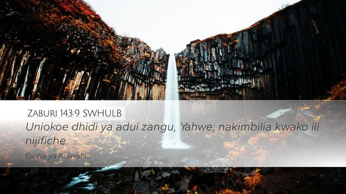 Zaburi 143:9 SWHULB Bible Verse Image