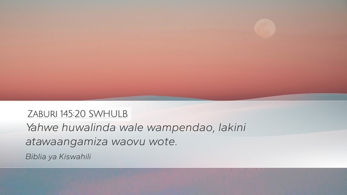 Zaburi 145:20 SWHULB Bible Verse Image