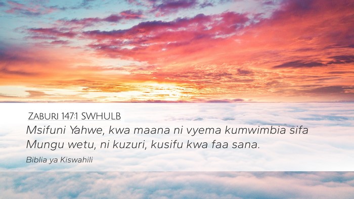 Zaburi 147:1 SWHULB Bible Verse Image