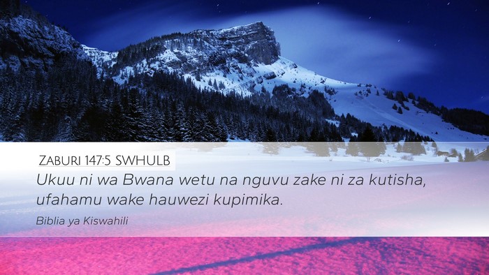 Zaburi 147:5 SWHULB Bible Verse Image