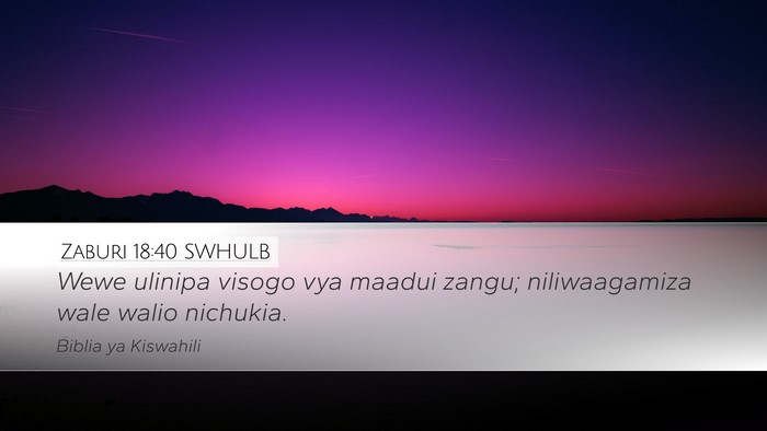 Zaburi 18:40 SWHULB Bible Verse Image