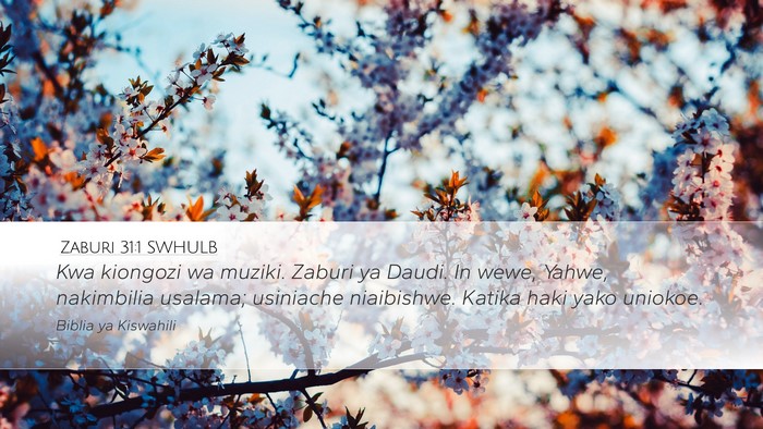 Zaburi 31:1 SWHULB Bible Verse Image