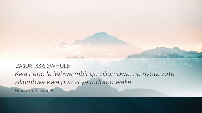 Zaburi 33:6 SWHULB Bible Verse Image