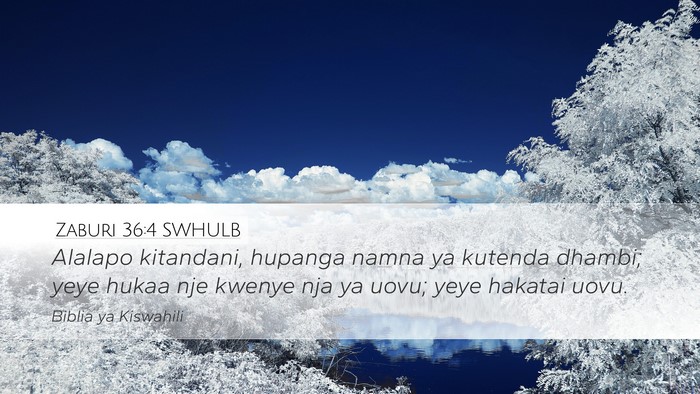 Zaburi 36:4 SWHULB Bible Verse Image