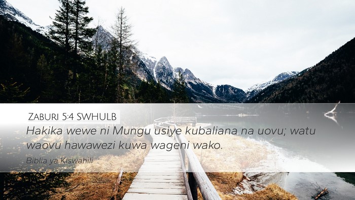 Zaburi 5:4 SWHULB Bible Verse Image