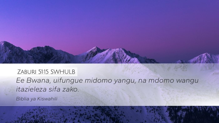 Zaburi 51:15 SWHULB Bible Verse Image