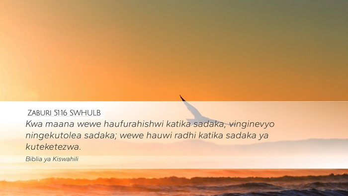 Zaburi 51:16 SWHULB Bible Verse Image